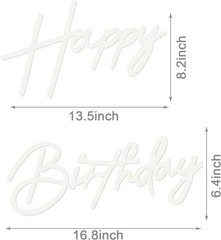 Happy Birthday Sign for Backdrop – Felt Happy Birthday Sign for Balloon Arch …