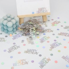 Birthday Confetti Glitter Happy Birthday Table Decorations 270 PCS Iridescent…