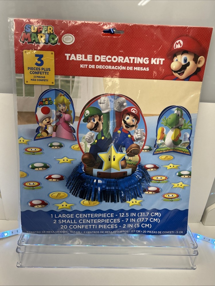 Super Mario Brothers Table Decorating Kit Party Centerpieces Confetti Nintendo