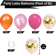 Pink and Orange Birthday Party Decorations, Hot Pink Party Decorations for Women