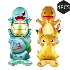 HUGE Pokemon Charizard Birthday Party Balloon 4ft Tall !! & 4pc Table Balloons