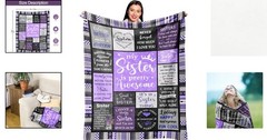 Lightweight and Breathable Sister Gift Blanket 60″ x 50″ – Ideal for All Seasons