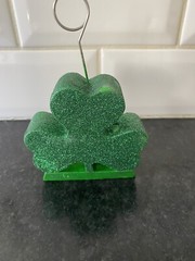 St. Patrick’s Day Shamrock Photo Holder Balloon Weight Table Decoration Green