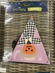 Halloween Home Decoration set kit- bunting spiders web curtain light up wand etc
