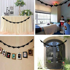 Bat Banner Bat Wreath Banner Halloween Bat Decorations Haunted Home Yard Decor