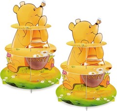 2 Pack Winnie Baby Shower Decorations Birthday Cupcake Stands: Bear Party The…
