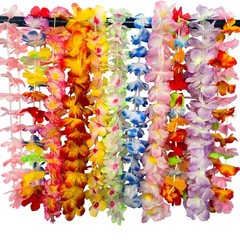 200 PCS Hawaiian Leis Neck Vibrant Colors Assortment for Luan Party Tropical …