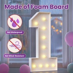 Marquee Numbers 2nd-Birthday Large Decorations: 4ft Light Up Numbers second