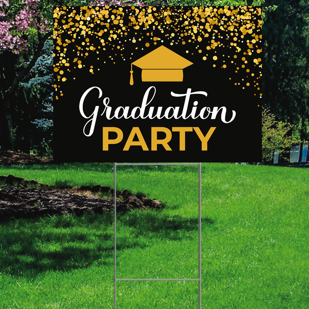 YS3028 Graduation Party Sign Plastic Outdoor Yard Sign Decoration Cutout