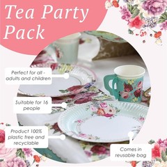 Talking Tables 50pcs Floral Afternoon Tea Party Decorations Mixed Colors