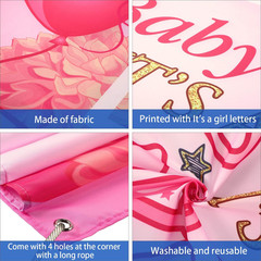 Baby Shower Party Backdrop Decorations, Large Durable Fabric Made Baby Shower Ba