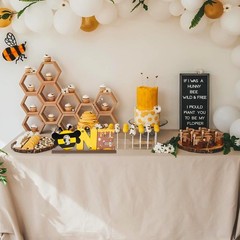 Bumble Bee ONE Letter Sign Wooden Table Centerpieces Sweet Bee Party Decor fo…
