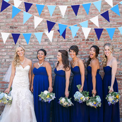 10M/32Ft Royal Blue Party Decorations Triangle Flag Pennant Bunting Fabric Garla