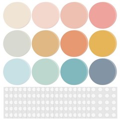 Round Cutouts Assorted Color Paper Bulletin Board Hippie Fits 2 Inch 600 PCS