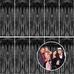 10 Pack Foil Curtain Backdrop Blue Metallic Tinsel Foil Fringe Curtains Photo Bo