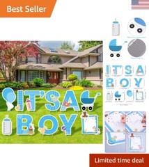 Versatile ‘IT’S A BOY’ Yard Signs Set for Gender Reveal and Baby Shower Parties