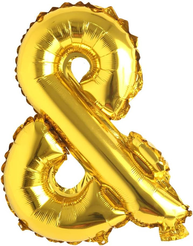 16″ Inch Single Gold Alphabet Letter Number Balloons Aluminum Hanging Foil Film