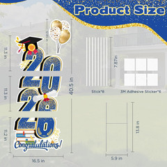 2026 Graduation Decorations Yard Sign, 3.5 FT Tall Class of 2026 Congrats Grad Y