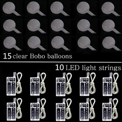 10 PACKS LED Bobo Balloons Clear Light Up BalloonsHelium Glow Bubble Balloons…