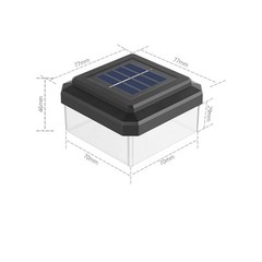 Outdoor Solar Fence Light Warm White LED Fits Multiple Posts Easy Installation