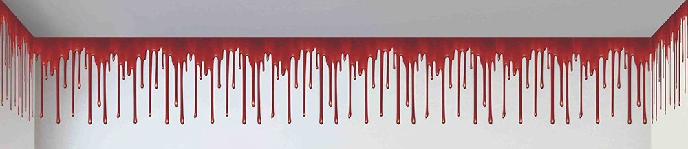 Dungeon Decor Wall Border Backdrop, 100′, Dripping Blood