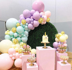 105Pcs Pastel Balloons Arch Garland Kit 5″ 10″ 12″ 18 Inch Macaron Color Pastel