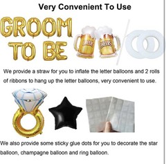 Bachelor Party Decorations for Men, Groom To Be Decorations, Groom To Be Sash…