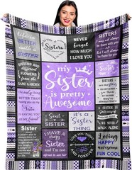 Lightweight and Breathable Sister Gift Blanket 60″ x 50″ – Ideal for All Seasons