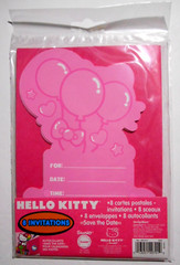 NEW Sanrio HELLO KITTY Postcard Party Invitations Cards 8CT w/envelopes Stickers