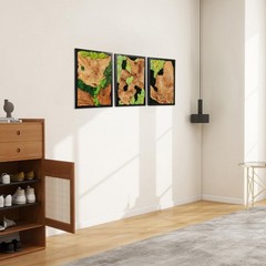 NAHARO Natural Preserved Moss Wall Art – 16»*12», Rectangle*3