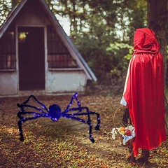 Halloween Largr Spider Light Up Haunted House Prop Outdoor Indoor Party Decor JQ
