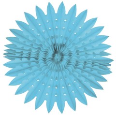 3 PACK – 24″ BLUE TURQUOISE PAPER TISSUE HONEYCOMB FAN DEORATION WEDDING PARTIES
