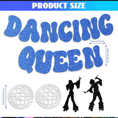Glitter Dancing Queen Party Decorations, Mamma Mia Bachelorette Party Decoration