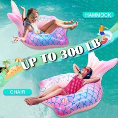 Premium Thickened Mermaid Pool Float for Kids & Adults – Large Inflatable Tail