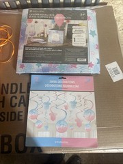 NEW Small Twinkle Twinkle Gender Reveal Balloon Cardboard Box & Sign -BUNDLE