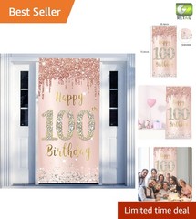 100th Birthday Celebration Banner – Lightweight & Tear Resistant for Lasting Fun