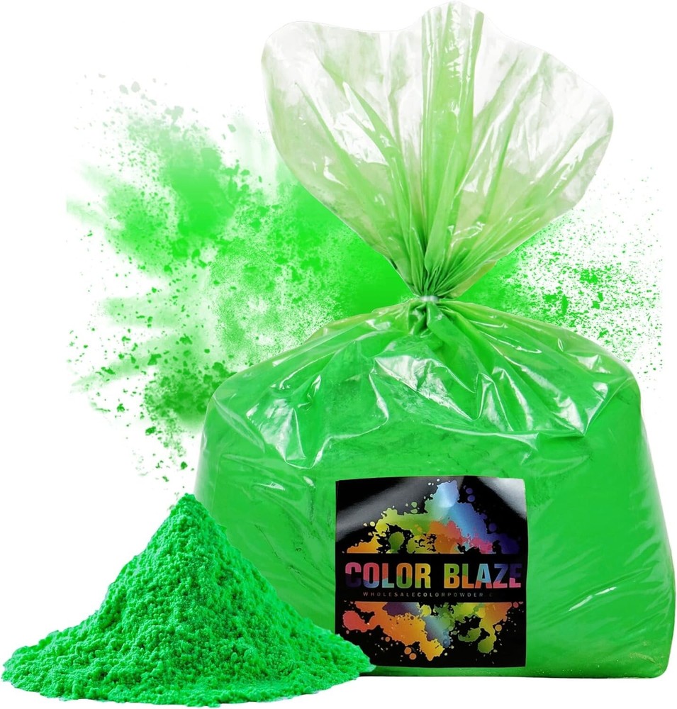 Color Blaze – 5lbs Green Color Powder – Holi Backyard Party Festivals Color Wars