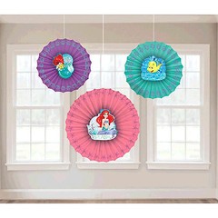 Little Mermaid ARIEL Paper Fan Hanging Decoration Birthday Party Supplies ~ 3