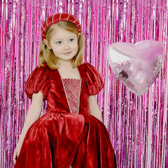 Pink Backdrop Birthday Party Decorations 3.3X8.2Ft, 2 Pack Tinsel Foil Fringe