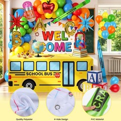 109 Pcs Back to School Decoration Kit Balloon Garland Arch Kit with School Bu…