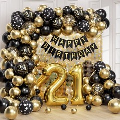 21st Decorations for Him Her with Happy 21st Decorations Banner 21 Balloon Nu…