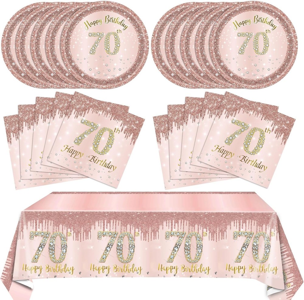 41PCS 70th Birthday Decorations for Women 1 Count (Pack of 1), 70 Years Old