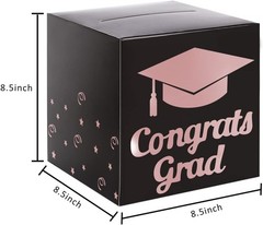 Rose Gold Cardboard Grad Money Holder Foldable Box