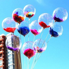 25 PCs Clear Bobo Balloons 12 inches Transparent Bubble Balloon for Light Up …