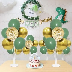 Green and Gold Party Decorations, 4 Set Balloon Stand with Pump and Green Gol…