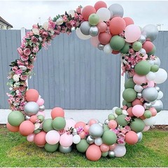 Large Size Metal Round Balloon Arch Photo Background Kit Decoration 7.2ft