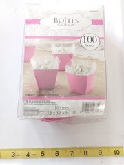 Favor boxes sealed pack(100) red/pink