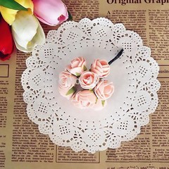 DECORA 180 Pieces White Round Paper Lace Doilies for Birthday Party and Wedding