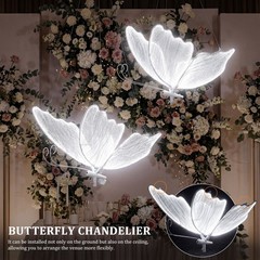 2 Pack Romantic Butterfly Lamp Props Easy To Install for Parties Weddings