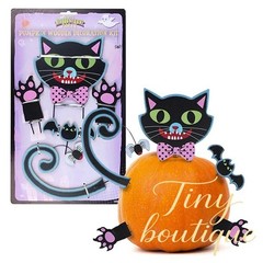 Halloween Wooden Pumpkin Decoration Set Easy and Quick Poke In Kit